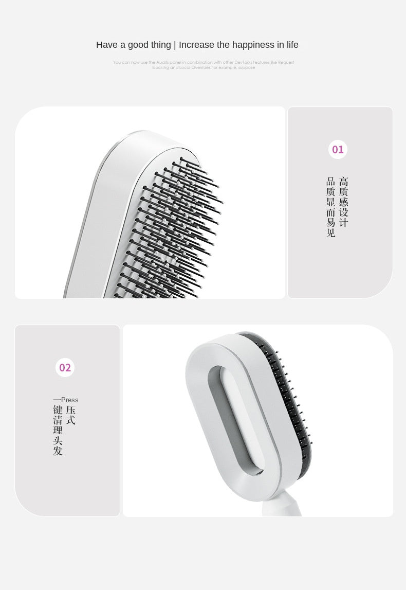 PixelPeak™ Self Cleaning HairBrush